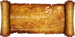 Szikszai Ildikó névjegykártya